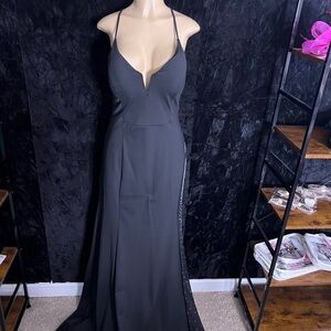 Fashion Nova Black Backless Dress